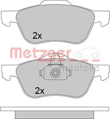 Metzger 1170650 - Kit de plaquettes de frein, frein à disque cwaw.fr