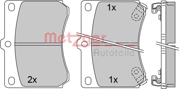 Metzger 1170661 - Kit de plaquettes de frein, frein à disque cwaw.fr