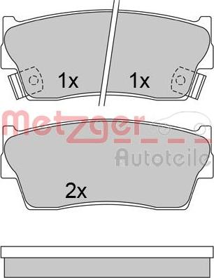 Metzger 1170601 - Kit de plaquettes de frein, frein à disque cwaw.fr