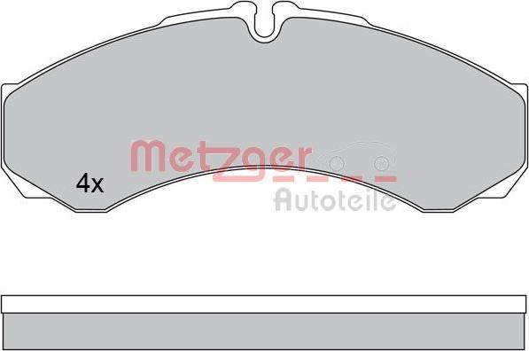 Metzger 1170608 - Kit de plaquettes de frein, frein à disque cwaw.fr