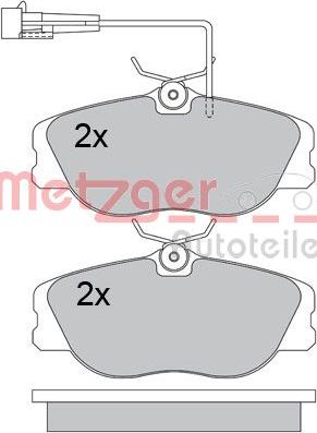 Metzger 1170602 - Kit de plaquettes de frein, frein à disque cwaw.fr