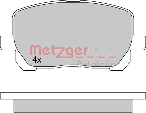 Metzger 1170616 - Kit de plaquettes de frein, frein à disque cwaw.fr