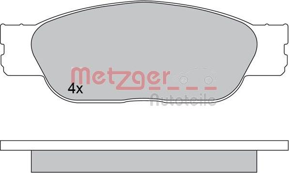 Metzger 1170610 - Kit de plaquettes de frein, frein à disque cwaw.fr