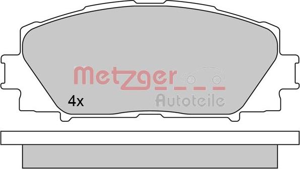 Metzger 1170618 - Kit de plaquettes de frein, frein à disque cwaw.fr