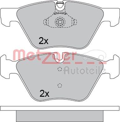 Metzger 1170684 - Kit de plaquettes de frein, frein à disque cwaw.fr