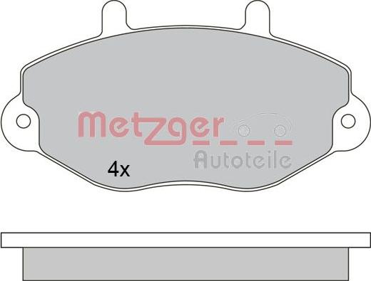 Metzger 1170629 - Kit de plaquettes de frein, frein à disque cwaw.fr