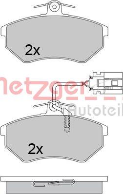 Metzger 1170674 - Kit de plaquettes de frein, frein à disque cwaw.fr