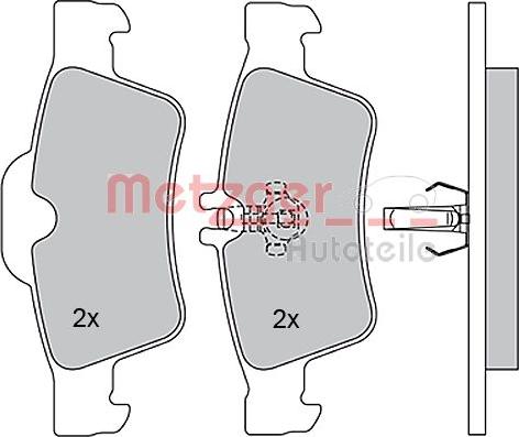 Metzger 1170049 - Kit de plaquettes de frein, frein à disque cwaw.fr