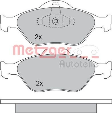 Metzger 1170045 - Kit de plaquettes de frein, frein à disque cwaw.fr