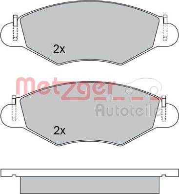 Metzger 1170059 - Kit de plaquettes de frein, frein à disque cwaw.fr