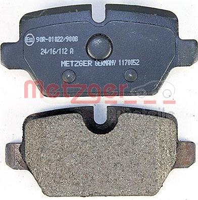 Metzger 1170052 - Kit de plaquettes de frein, frein à disque cwaw.fr