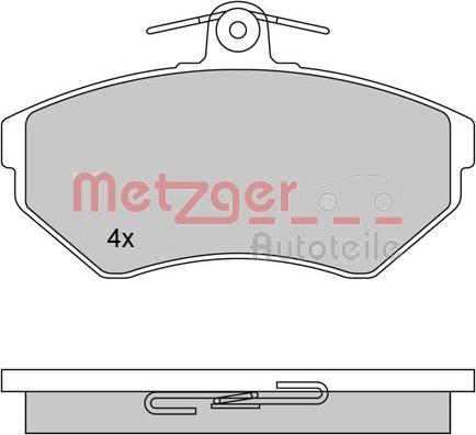 Metzger 1170061 - Kit de plaquettes de frein, frein à disque cwaw.fr