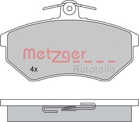 Metzger 1170062 - Kit de plaquettes de frein, frein à disque cwaw.fr