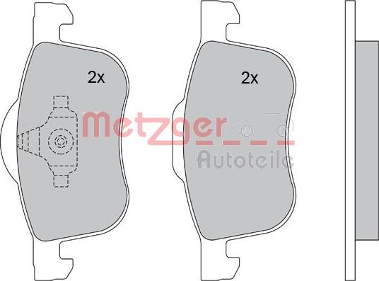 Metzger 1170013 - Kit de plaquettes de frein, frein à disque cwaw.fr