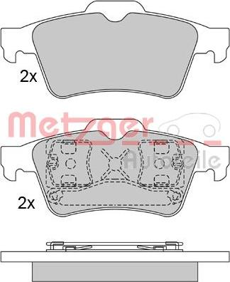 Metzger 1170080 - Kit de plaquettes de frein, frein à disque cwaw.fr