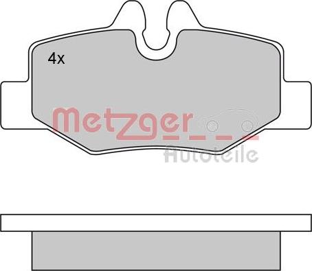 Metzger 1170081 - Kit de plaquettes de frein, frein à disque cwaw.fr