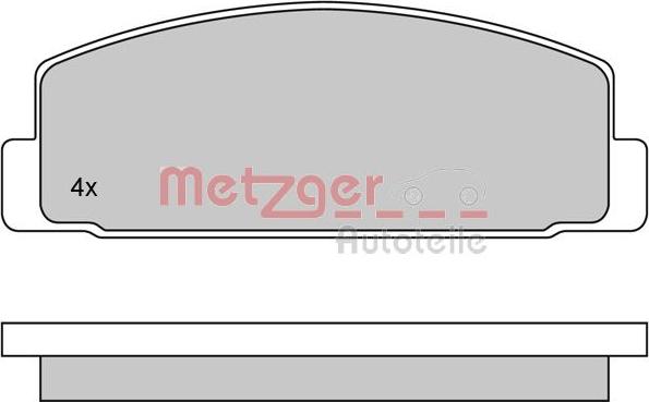 Metzger 1170088 - Kit de plaquettes de frein, frein à disque cwaw.fr