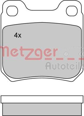 Metzger 1170034 - Kit de plaquettes de frein, frein à disque cwaw.fr