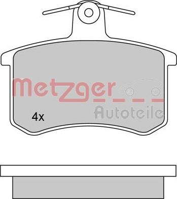 Metzger 1170030 - Kit de plaquettes de frein, frein à disque cwaw.fr