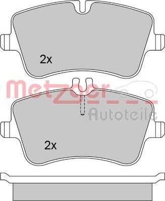 Metzger 1170024 - Kit de plaquettes de frein, frein à disque cwaw.fr