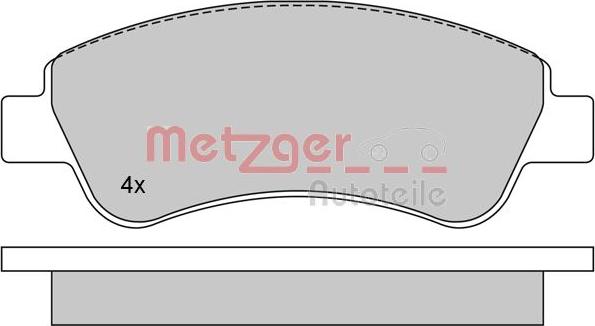 Metzger 1170026 - Kit de plaquettes de frein, frein à disque cwaw.fr