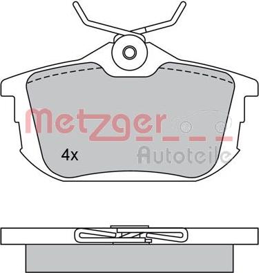 Metzger 1170021 - Kit de plaquettes de frein, frein à disque cwaw.fr