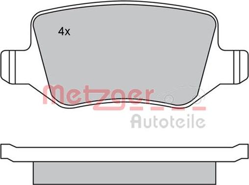 Metzger 1170028 - Kit de plaquettes de frein, frein à disque cwaw.fr