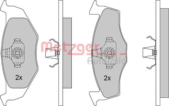 Metzger 1170023 - Kit de plaquettes de frein, frein à disque cwaw.fr