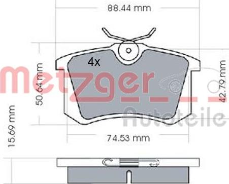 Metzger 1170022 - Kit de plaquettes de frein, frein à disque cwaw.fr