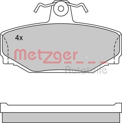 Metzger 1170074 - Kit de plaquettes de frein, frein à disque cwaw.fr