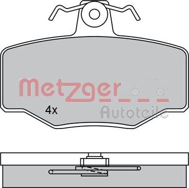 Metzger 1170076 - Kit de plaquettes de frein, frein à disque cwaw.fr