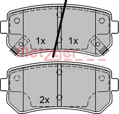 Metzger 1170070 - Kit de plaquettes de frein, frein à disque cwaw.fr