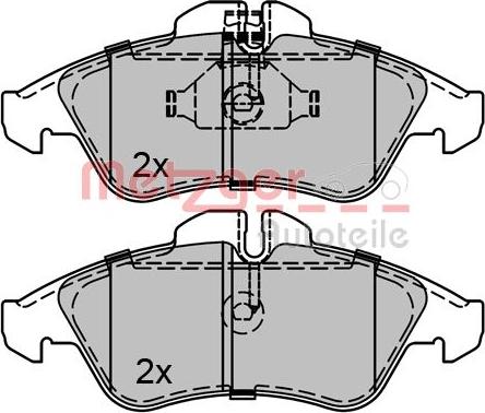 Metzger 1170071 - Kit de plaquettes de frein, frein à disque cwaw.fr