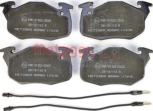 Metzger 1170195 - Kit de plaquettes de frein, frein à disque cwaw.fr