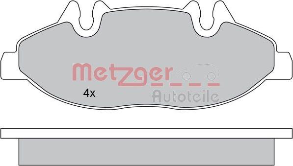 Metzger 1170145 - Kit de plaquettes de frein, frein à disque cwaw.fr