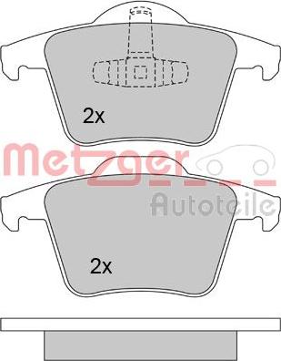 Metzger 1170142 - Kit de plaquettes de frein, frein à disque cwaw.fr