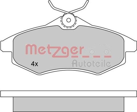 Metzger 1170163 - Kit de plaquettes de frein, frein à disque cwaw.fr