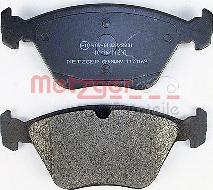 Metzger 1170162 - Kit de plaquettes de frein, frein à disque cwaw.fr