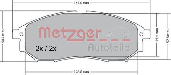 Metzger 1170101 - Kit de plaquettes de frein, frein à disque cwaw.fr