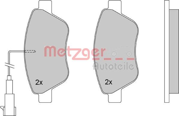 Metzger 1170117 - Kit de plaquettes de frein, frein à disque cwaw.fr