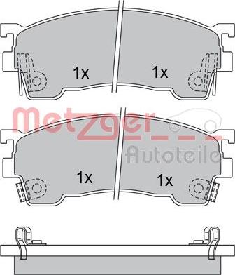 Metzger 1170183 - Kit de plaquettes de frein, frein à disque cwaw.fr