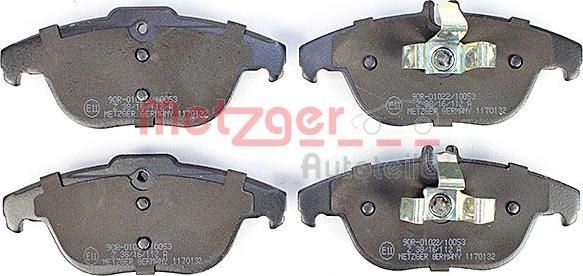 Metzger 1170132 - Kit de plaquettes de frein, frein à disque cwaw.fr