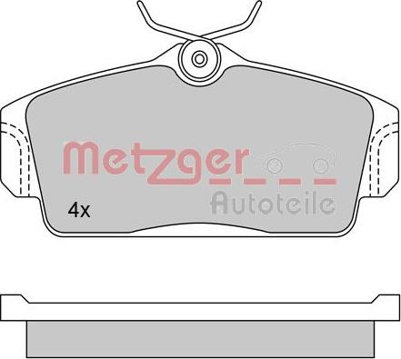 Metzger 1170125 - Kit de plaquettes de frein, frein à disque cwaw.fr