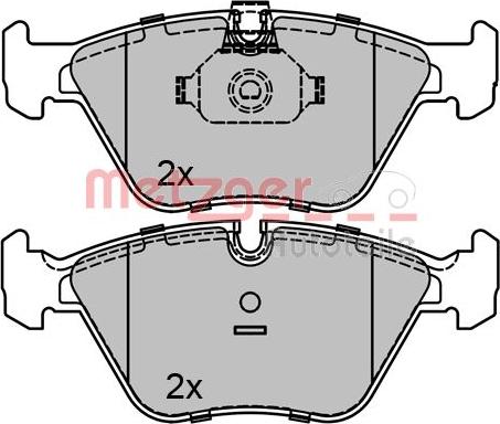 Metzger 1170128 - Kit de plaquettes de frein, frein à disque cwaw.fr