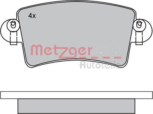 Metzger 1170171 - Kit de plaquettes de frein, frein à disque cwaw.fr