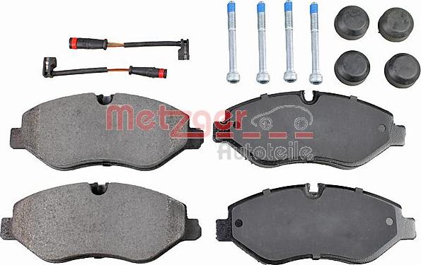 Metzger 1170844 - Kit de plaquettes de frein, frein à disque cwaw.fr