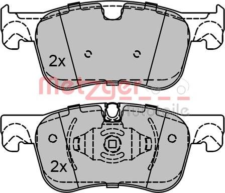 Metzger 1170804 - Kit de plaquettes de frein, frein à disque cwaw.fr