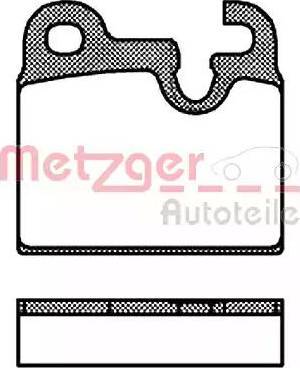 Metzger 1170807 - Kit de plaquettes de frein, frein à disque cwaw.fr