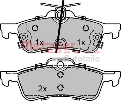 Metzger 1170815 - Kit de plaquettes de frein, frein à disque cwaw.fr