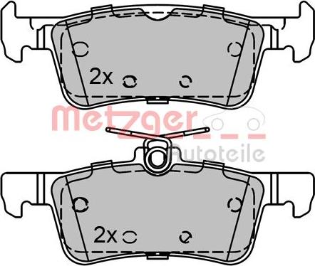 Metzger 1170810 - Kit de plaquettes de frein, frein à disque cwaw.fr